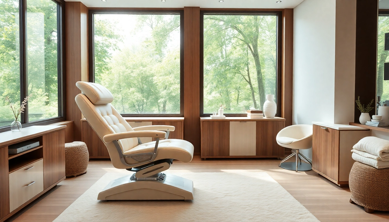 Kosmetikliege in einem eleganten Spa, ideal für entspannende Behandlungen.
