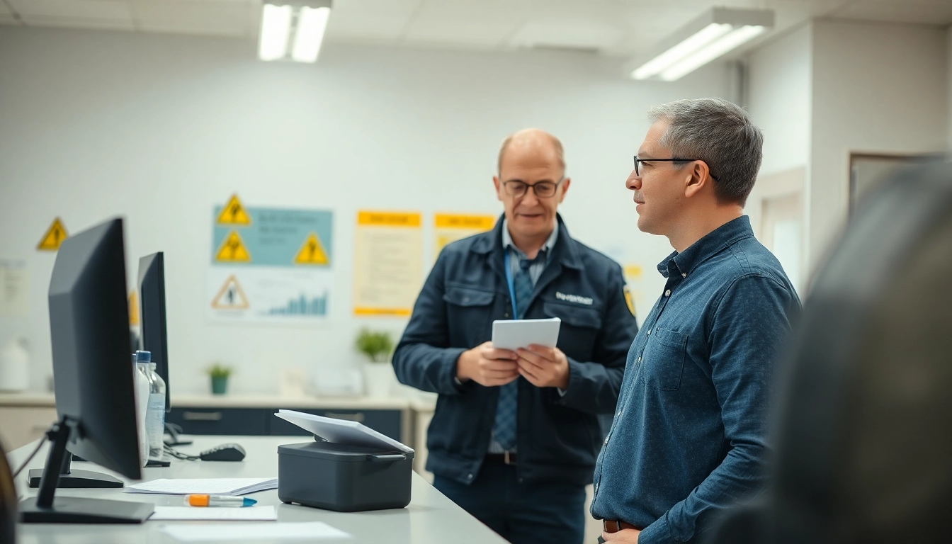 Engage in employee drug impairment testing, showcasing a professional testing environment with focused interaction.