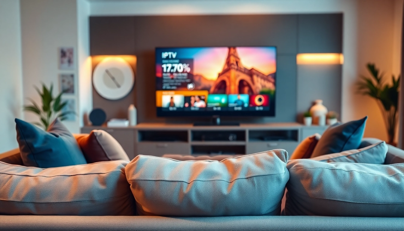 Enjoy IPTV Subscription USA with a modern streaming setup in a cozy living room.