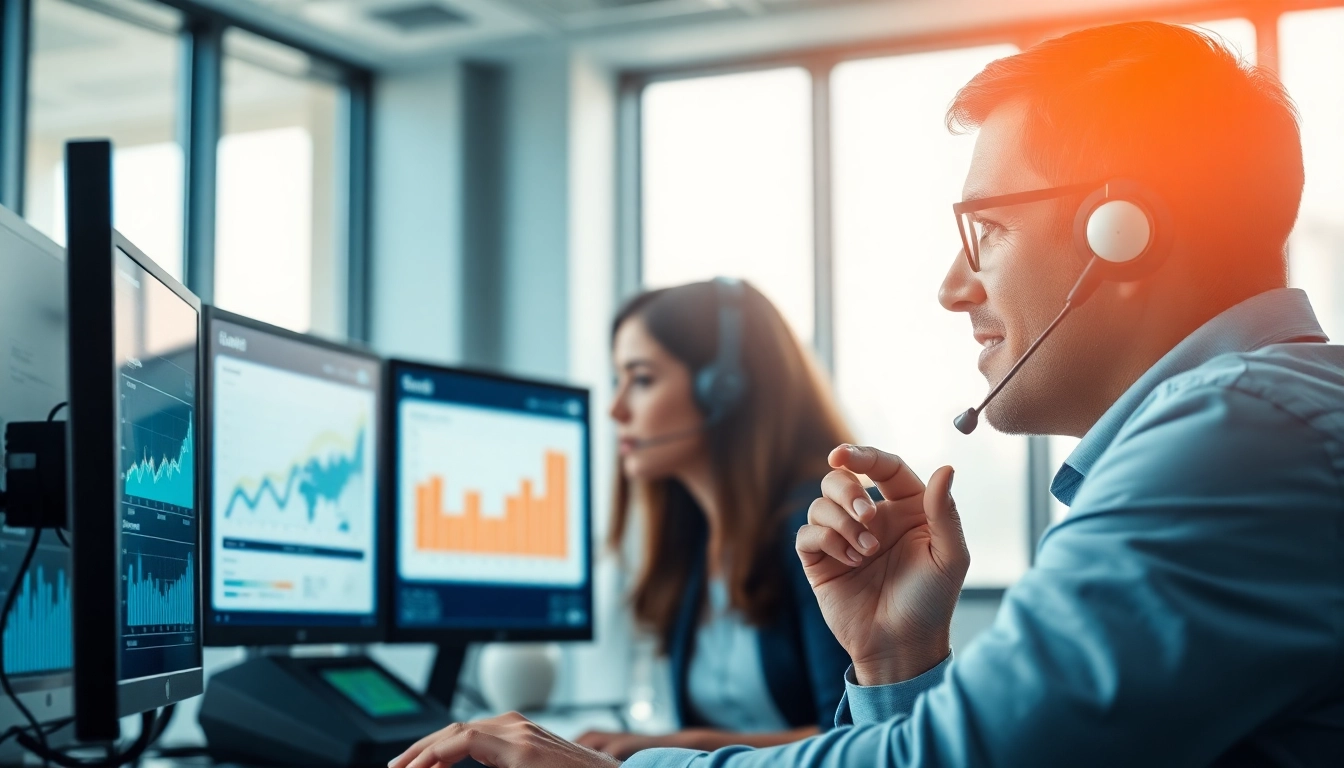 Engaging in Telephone Data Collection through professional interviews in a modern office