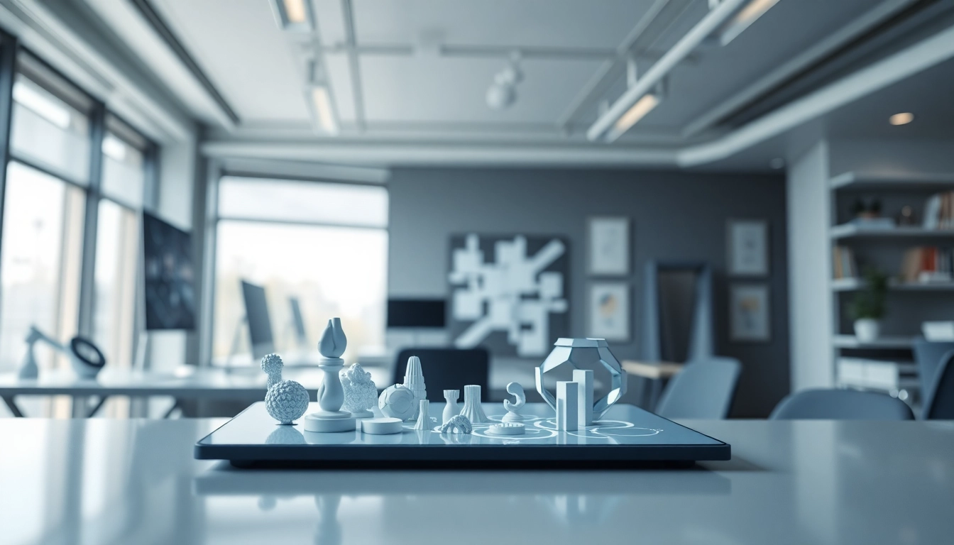 Create interactive 3D Model Visualizations of intricate objects in a modern workspace environment.