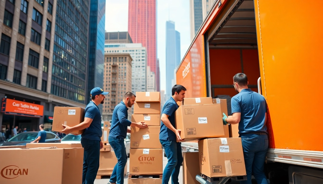 Best movers nyc loading items swiftly into a truck in New York City.