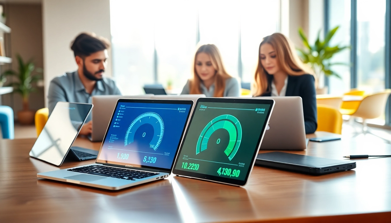 Optimaliseer uw bedrijf met Business internet oplossingen in een moderne kantooromgeving.