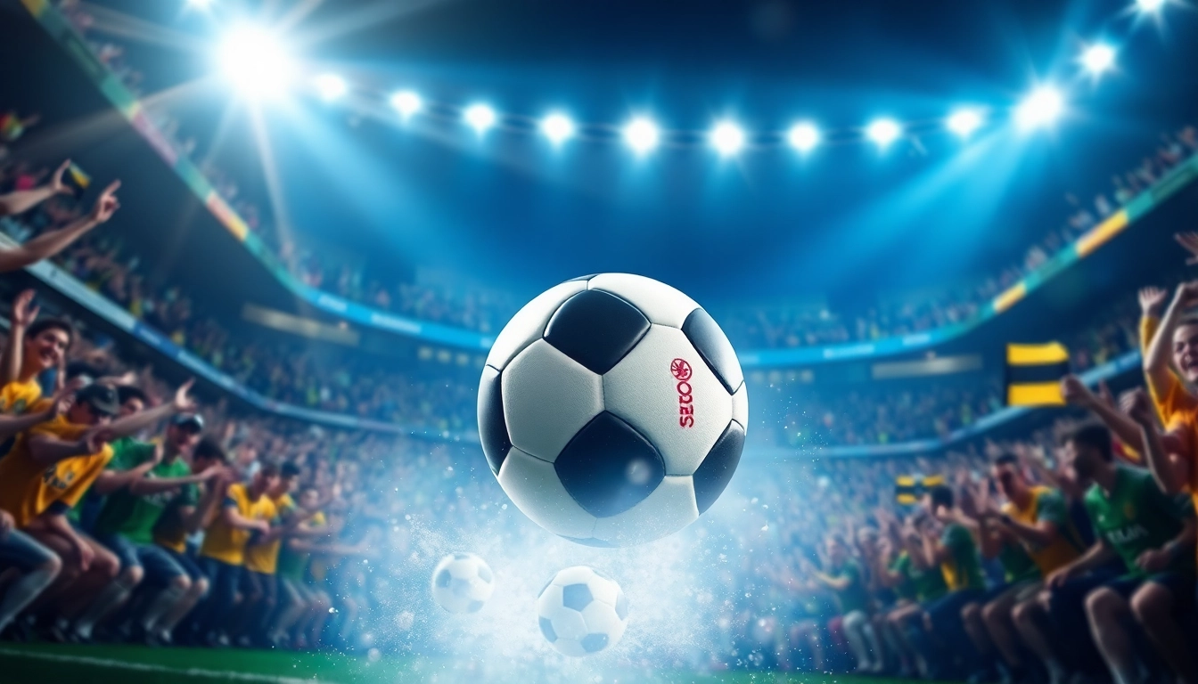Experience the thrill of judi bola with vibrant soccer gameplay and passionate fans cheering.