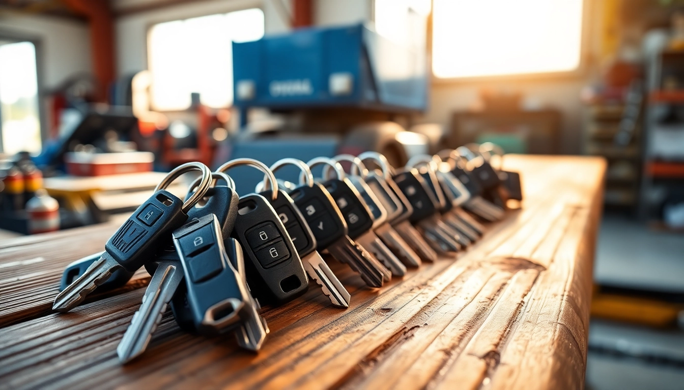 Showcase of Truck Keys detailed on a wooden surface with natural lighting.