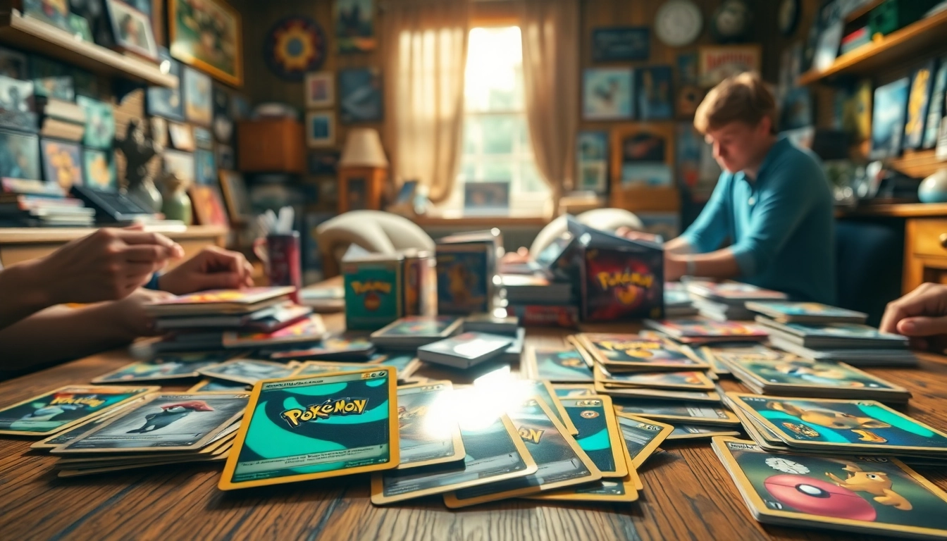 Collecting Pokemon cards india presented on a wooden table, showcasing rare holographic cards.