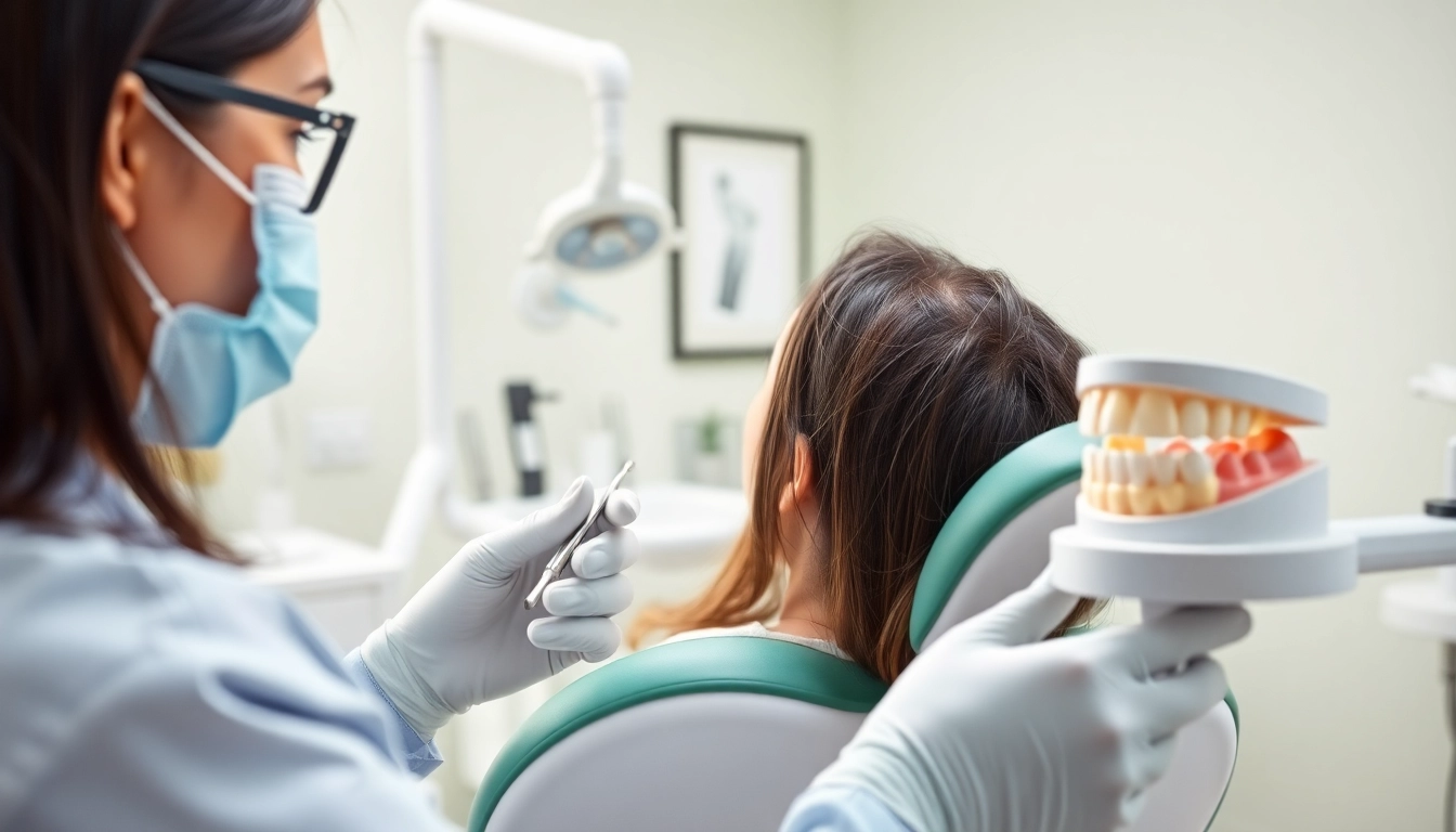 Dental bridges being expertly crafted in a modern clinic setting.