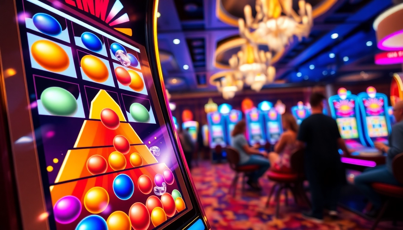 Permainan plinko slot yang menarik dengan bola jatuh di mesin slot berkilau