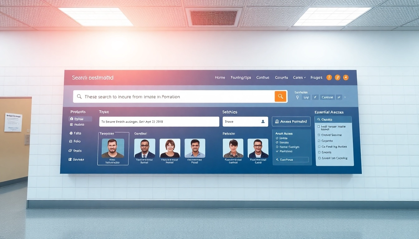 Search results for whos in jail oc displayed on a digital interface with clear information.