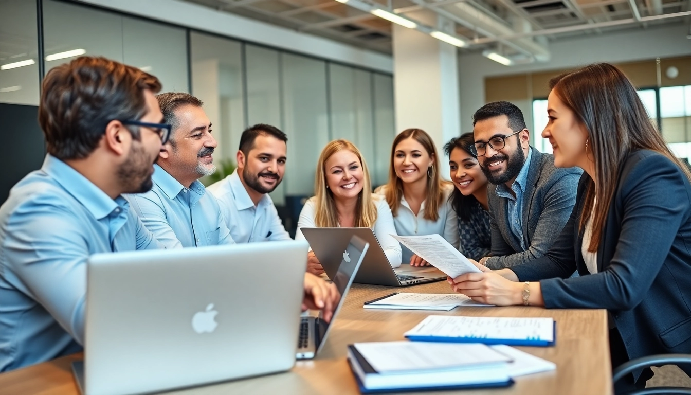 Engage in strategies to Renew Cisco Certification with IT professionals in a bright office.