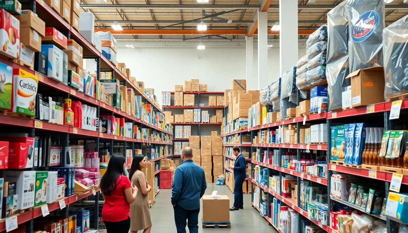 Discover wholesale products to sell on Amazon in a vibrant and busy warehouse setting.