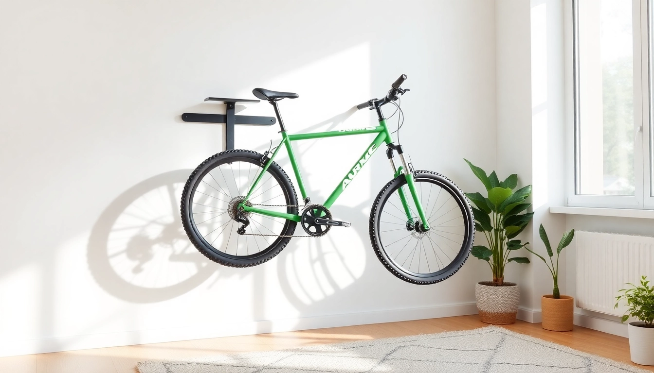 Efficient and stylish apartment bike storage with a modern bike rack for maximizing space.